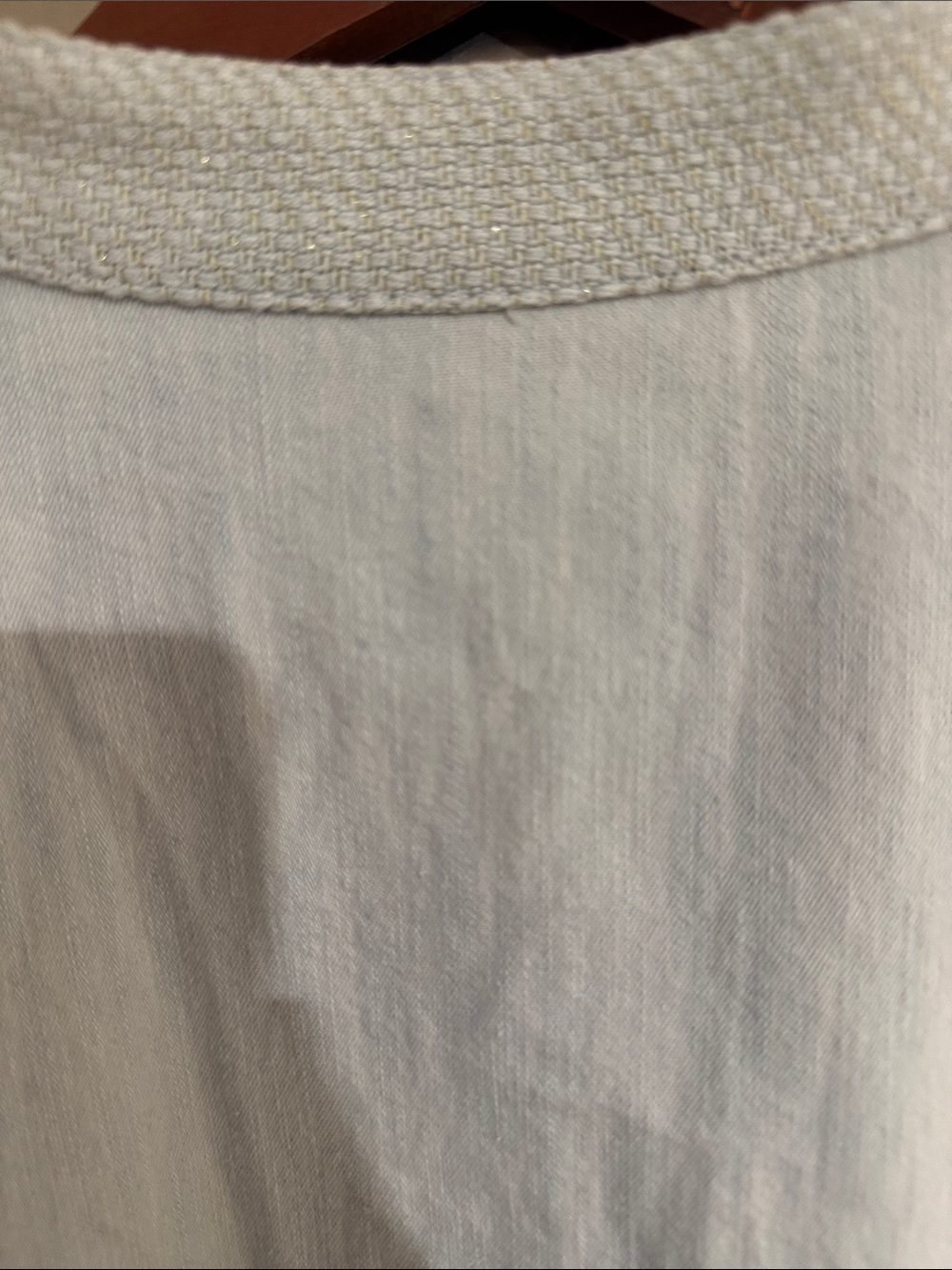 Chico’s Embroidered Linen Blend Open Front Jacket Size 1 Floral Boho Cottagecore - Picture 7 of 7